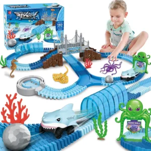 Shark Race Track Toy Set – Flexible Ocean Adventure Track