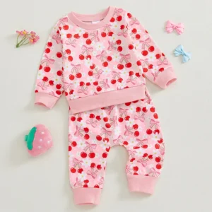 Toddler Girl Outfit Set – Floral Hoodie & Leggings