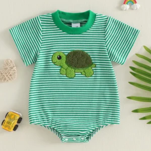 Infant Jumpsuit Polka Dot Applique Elephant