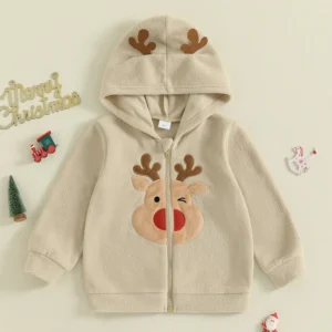 Cute Infant Winter Coat with Festive Snowman Design and Cozy Fleece Lining